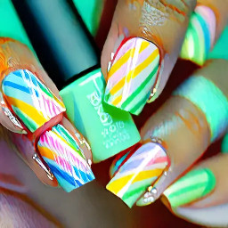Pastel summer vibes long 2 in.² nails