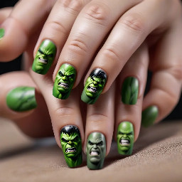 hulk finger going drag with themed colours no face