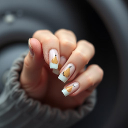 Elegant French tils with small pear designs