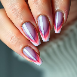 boy nails with acrylic frnehc tips