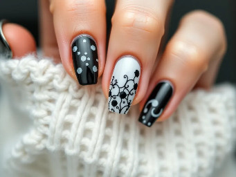 White, black, gray Cool