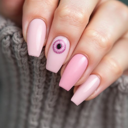 Pink Cat-Eye and Solid Color Mix (貓眼跳色)What it is: You alternate fingers using the magnetic pink cat-eye gel on 6 fingers, and a matching creamy solid pastel/nude pink gel on the remaining 4 fingers.. also no light pink it should be dark pink but not too dark. More medium