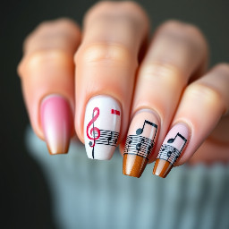 Stupid song by Olivia Rodrigo themed nails
