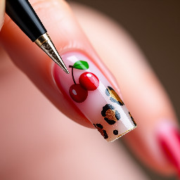 ```json {   "role": "You are an expert professional nail artist and luxury beauty-content creator specializing in realistic gel nail art.",      "video": {     "duration_seconds": 10,     "aspect_ratio": "9:16",     "orientation": "vertical",     "style": "photorealistic luxury nail-art video"   },    "reference": {     "use_uploaded_image": true,     "instruction": "Use the uploaded nail-art image as the primary visual reference for the nail design, colors, proportions, finish, and artistic style.",     "preserve": [       "nude pink base",       "deep burgundy/cherry-red elements",       "white French-tip elements",       "red cherry artwork",       "green cherry stems and leaves",       "gold decorative details",       "brown and black leopard-print elements",       "high-gloss gel finish",       "long square/coffin nail shape"     ]   },    "main_subject": {     "focus": "ONE SINGLE HUMAN FINGER AND ONE SINGLE NAIL",     "instruction": "The entire 10-second video must focus on creating nail art on one finger only. Do not show multiple nails being worked on.",     "hand": "Realistic adult human hand",     "finger": "One anatomically correct finger",     "nail": "One consistent nail throughout the entire video",     "requirements": [       "Natural human skin texture",       "Natural cuticle",       "Realistic finger proportions",       "Natural finger joints",       "Realistic nail surface",       "Consistent nail length",       "Consistent nail shape",       "Consistent skin tone"     ]   },    "nail_art_process": {     "concept": "Show the complete creation of ONE nail-art design from beginning to finished result.",          "flow": [       {         "stage": "1_preparation",         "time": "0-2 seconds",         "action": "Show the single natural nail cleanly positioned under the camera. The nail artist gently stabilizes the finger and prepares the nail surface."       },       {         "stage": "2_base_and_color",         "time": "2-4 seconds",         "action": "Apply the nude/pink gel base or burgundy/white French-tip section to the same nail using a fine professional nail brush. The application must visibly progress on the same nail."       },       {         "stage": "3_art_creation",         "time": "4-7 seconds",         "action": "Create the main nail-art detail on the same nail. Carefully paint the cherry motif, green stem and leaf, leopard-print detail, or other design element inspired by the reference image. Show precise small brush movements."       },       {         "stage": "4_detailing",         "time": "7-8.5 seconds",         "action": "Add the small finishing details such as highlights, gold decoration, tiny dots, outlines, or additional artistic details. Every detail must remain on the exact same nail."       },       {         "stage": "5_final_reveal",         "time": "8.5-10 seconds",         "action": "Apply or reveal the glossy finished surface. The same finger remains in position while the completed nail catches the studio light. End with a clean macro view of the finished nail."       }     ]   },    "image_flow": {     "priority": "VERY_HIGH",     "instruction": "The visual progression must be continuous and logical. Each frame must naturally follow the previous frame.",     "sequence": [       "natural/prepared nail",       "base application",       "color application",       "nail-art painting",       "fine detailing",       "finished glossy nail"     ],     "continuity_rules": [       "Never reset the nail between stages",       "Never change the nail shape during the video",       "Never change the finger",       "Never change the hand",       "Never change the camera position significantly",       "The artwork must visibly build upon the previous stage",       "Previously painted elements must remain visible",       "Every new detail must appear exactly where the brush places it",       "The final nail must clearly be the result of the previous actions"     ]   },    "camera": {     "type": "locked macro beauty camera",     "framing": "close-up of one finger and one nail",     "camera_movement": "minimal and extremely subtle",     "angle": "single fixed camera angle",     "instruction": "Use ONE continuous camera angle for the entire video. Do not switch camera angles, viewpoints, lenses, or compositions.",     "focus": "The nail and brush remain the primary focus.",     "depth_of_field": "shallow cinematic macro depth of field",     "transition": "no cuts and no camera-angle transitions"   },    "artist_action": {     "instruction": "The nail artist works naturally on the same finger throughout the entire video.",     "movements": [       "Gently hold the finger",       "Stabilize the fingertip naturally",       "Use a fine nail-art brush",       "Make slow precise brush strokes",       "Apply realistic amounts of gel polish",       "Create tiny controlled details",       "Naturally reposition the brush",       "Make subtle wrist and finger adjustments"     ],     "realism": "Brush movements must correspond directly to the artwork appearing on the nail."   },    "hand_realism": {     "requirements": [       "Photorealistic human skin",       "Natural pores",       "Natural cuticle texture",       "Subtle skin folds",       "Realistic finger joints",       "Natural finger movement",       "Natural nail anatomy",       "Realistic contact between brush and nail"     ],     "avoid": [       "plastic-looking skin",       "mannequin hands",       "synthetic fingers",       "deformed anatomy",       "unnatural finger bending"     ]   },    "lighting": {     "style": "soft professional nail-salon beauty lighting",     "description": "Soft diffused lighting with realistic glossy reflections on the gel polish.",     "requirements": [       "Natural skin highlights",       "Realistic nail reflections",       "Soft shadows",       "Glossy gel reflections",       "No excessive glare"     ]   },    "background": {     "style": "minimal luxury nail studio",     "appearance": "soft neutral blurred background",     "instruction": "The background must remain visually consistent and should never distract from the single nail."   },    "material_realism": {     "gel_polish": "Realistic thick glossy gel polish with natural viscosity.",     "brush": "Fine professional nail-art brush with realistic bristles.",     "metallic_details": "Small gold decoration with physically accurate metallic reflections.",     "finish": "Ultra-glossy professional gel top coat."   },    "motion": {     "style": "slow, satisfying, realistic nail-art process",     "speed": "natural and controlled",     "continuity": "continuous motion without sudden jumps",     "no_fast_cuts": true,     "no_scene_changes": true   },    "negative_prompt": [     "multiple nails",     "multiple fingers being painted",     "switching to another finger",     "switching hands",     "multiple camera angles",     "camera angle change",     "camera rotation",     "scene change",     "jump cuts",     "time jumps",     "different nail between frames",     "changing nail shape",     "changing nail length",     "changing finger",     "changing skin tone",     "inconsistent nail art",     "flickering artwork",     "disappearing artwork",     "random artwork appearing",     "unfinished artwork suddenly becoming finished",     "extra fingers",     "missing fingers",     "duplicated fingers",     "fused fingers",     "deformed fingers",     "deformed nails",     "warped brush",     "floating brush",     "disappearing brush",     "plastic skin",     "mannequin hand",     "cartoon hand",     "AI-looking hand",     "unnatural finger movement",     "unnatural brush movement",     "camera shake",     "text",     "logo",     "watermark"   ],    "final_output": {     "duration_seconds": 10,     "aspect_ratio": "9:16",     "camera": "single fixed macro angle",     "subject": "one finger and one nail only",     "visual_flow": "continuous nail-art creation from preparation to finished design",     "quality": "photorealistic, cinematic, professional salon-quality beauty content"   } } ```