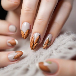 I want a unique almond nail design for farm chic and fun