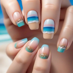 Beachy nails that are not gel and all natural