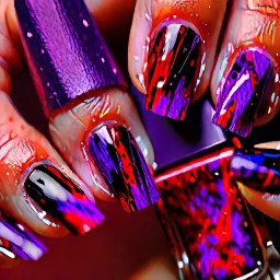 Says 'exist' and 'RC' RED PURPLE GRUNGE TYPE