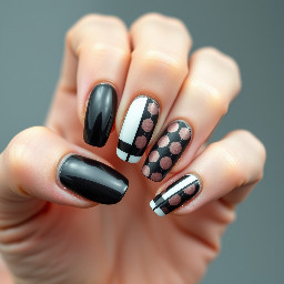 girly girl preppy but marron black and white