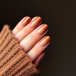 2. Brown + Nude Ombre  * Fades from nude at the base to brown at the tips (or vice versa) * Soft, blended look * Looks very elegant and “soft glam”     👉 Works really well with brown outfits without matching too harshly