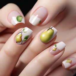 Elegant French tils with small pear designs