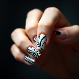 Black and white