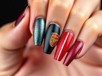 Arsenal inspired nails