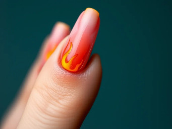 orange flames bright