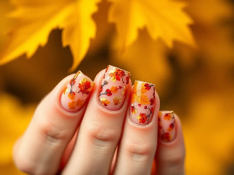 Birthday nails, autumn colours, maximalist, maybe stainglass effect