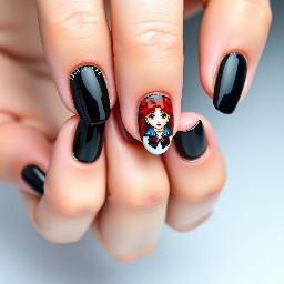 Based on sailor moon if her outfit was black and had red hair