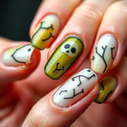 Nails that are spooky with pickles