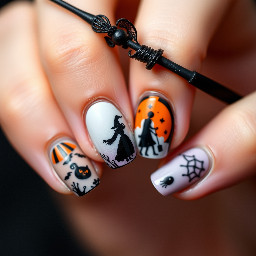 Create a spooky Halloween set that is witch themed