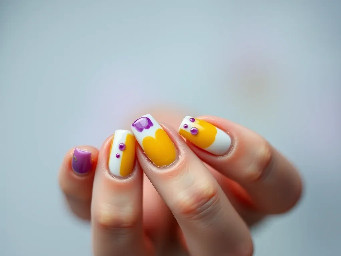 purple white yellow