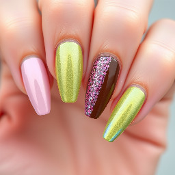 simple fairycore inspired design. available colors: chrome green, light pink, sparkly pink, cat eye pink-purple, chocolate brown, yellow, black, white, iridescent blue