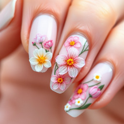 pastel spring flowers
