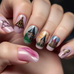 Harry potter house frensh tips which good pinkie